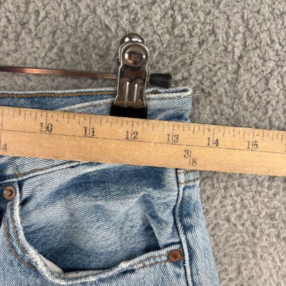 Levi 501 Distressed Denim Shorts High Waisted Sz 25 light blue - Picture 4 of 12